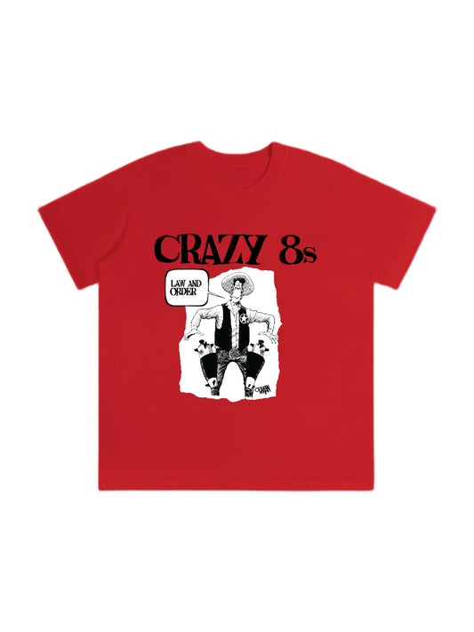 Crazy 8's Law And Order T-shirt - Red